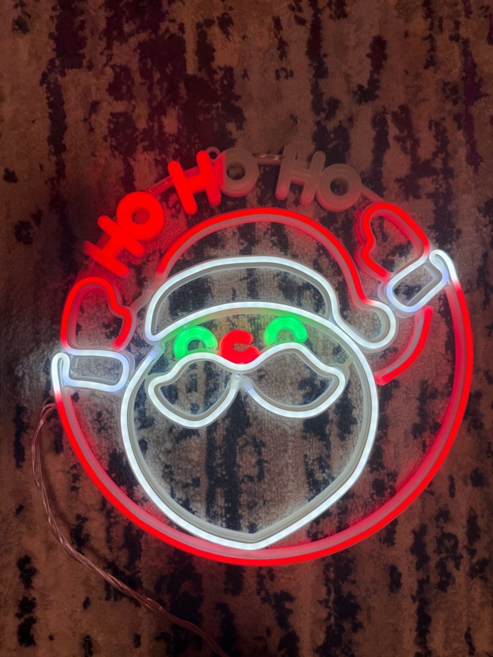 LED Animated Christmas Neon Santa Hangable Sign- Wondershop